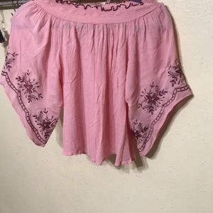 Pink flowy top